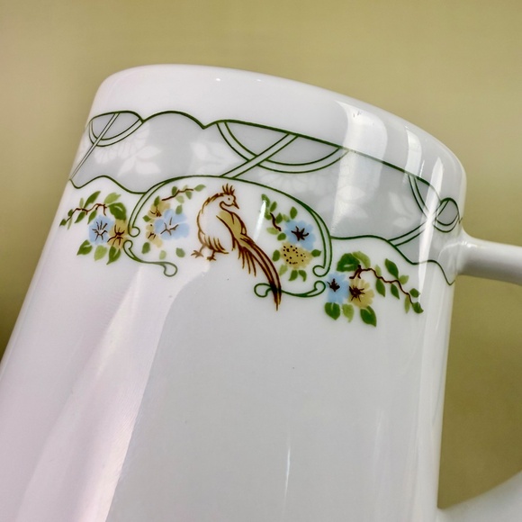 Vintage Schönwald Germany Mugs – Set of 2 | Bird & Vine Pattern | Fine Porcelain - Picture 3 of 10